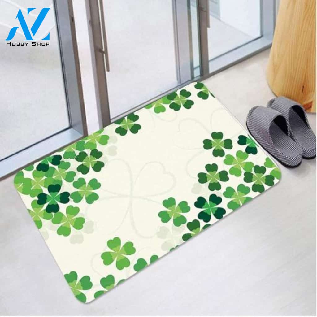 St. Patrick's Day Easy Clean Welcome DoorMat | Felt And Rubber | DO1670