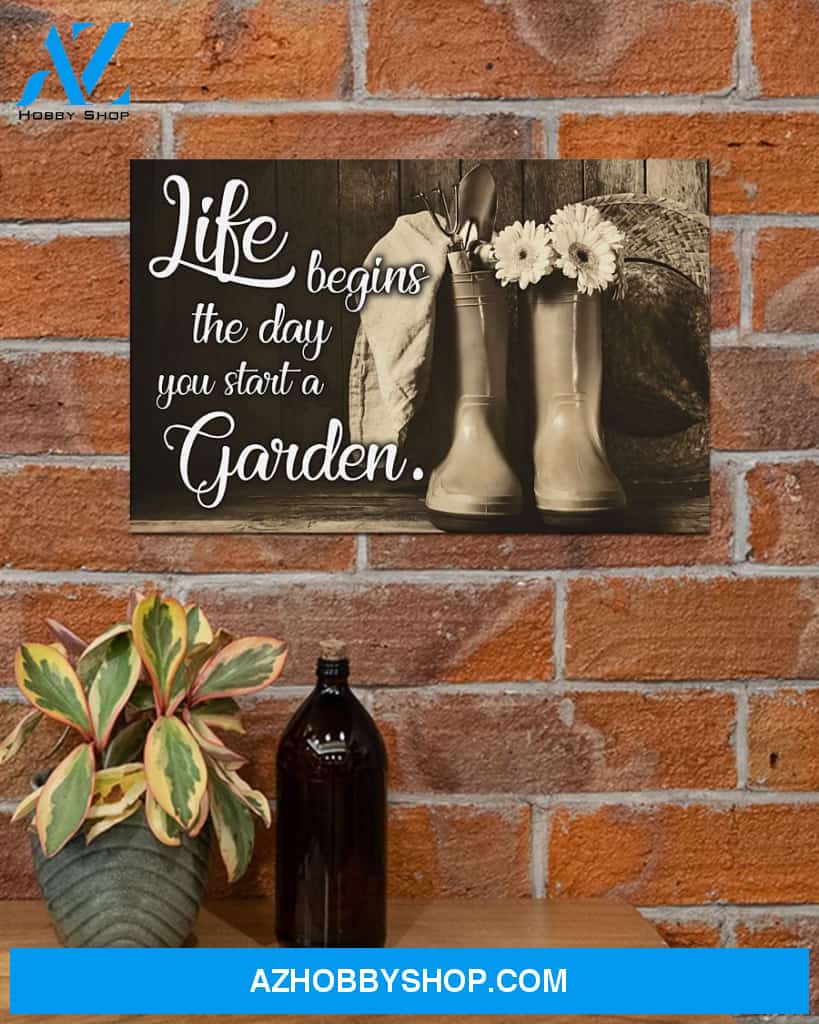 Start A Garden Gardening Canvas Wall Art, Wall Decor Visual Art