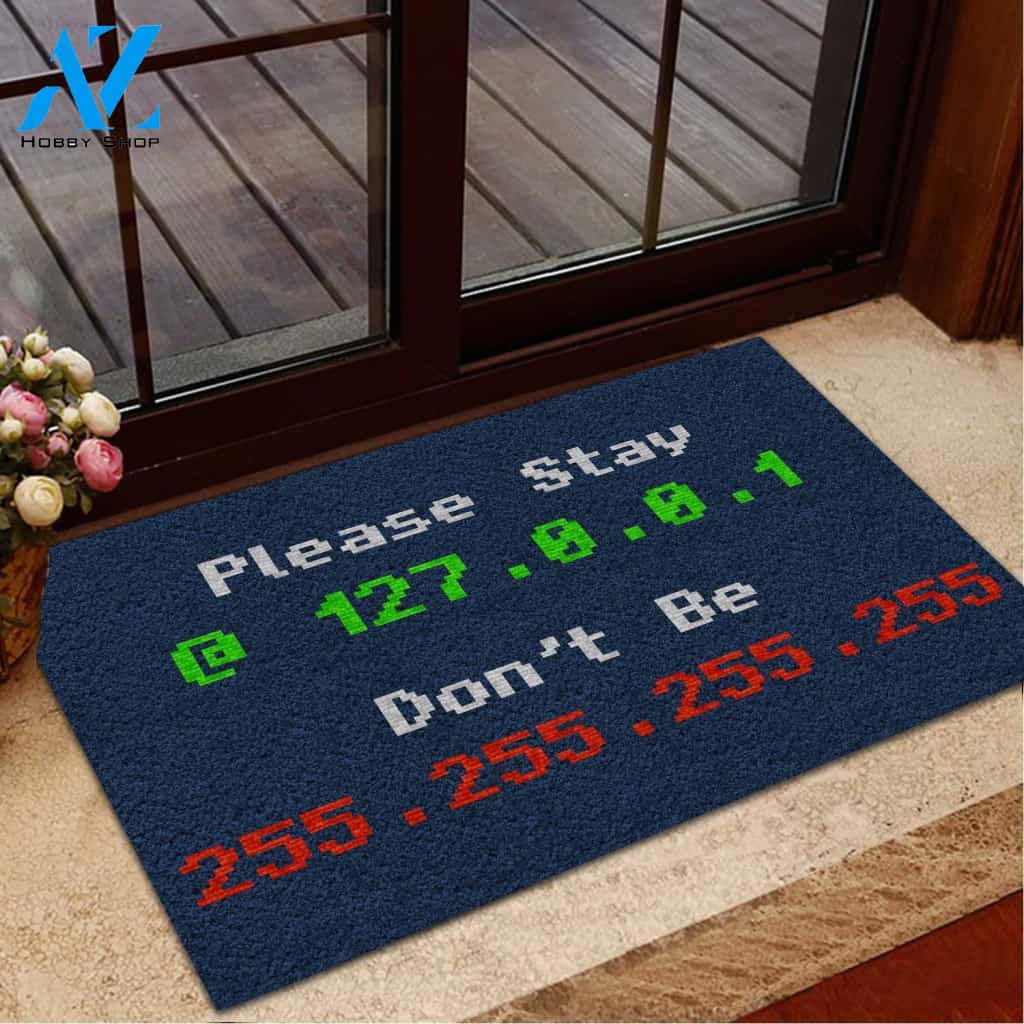 Stay At Home Computer Networking Doormat | Welcome Mat | House Warming Gift