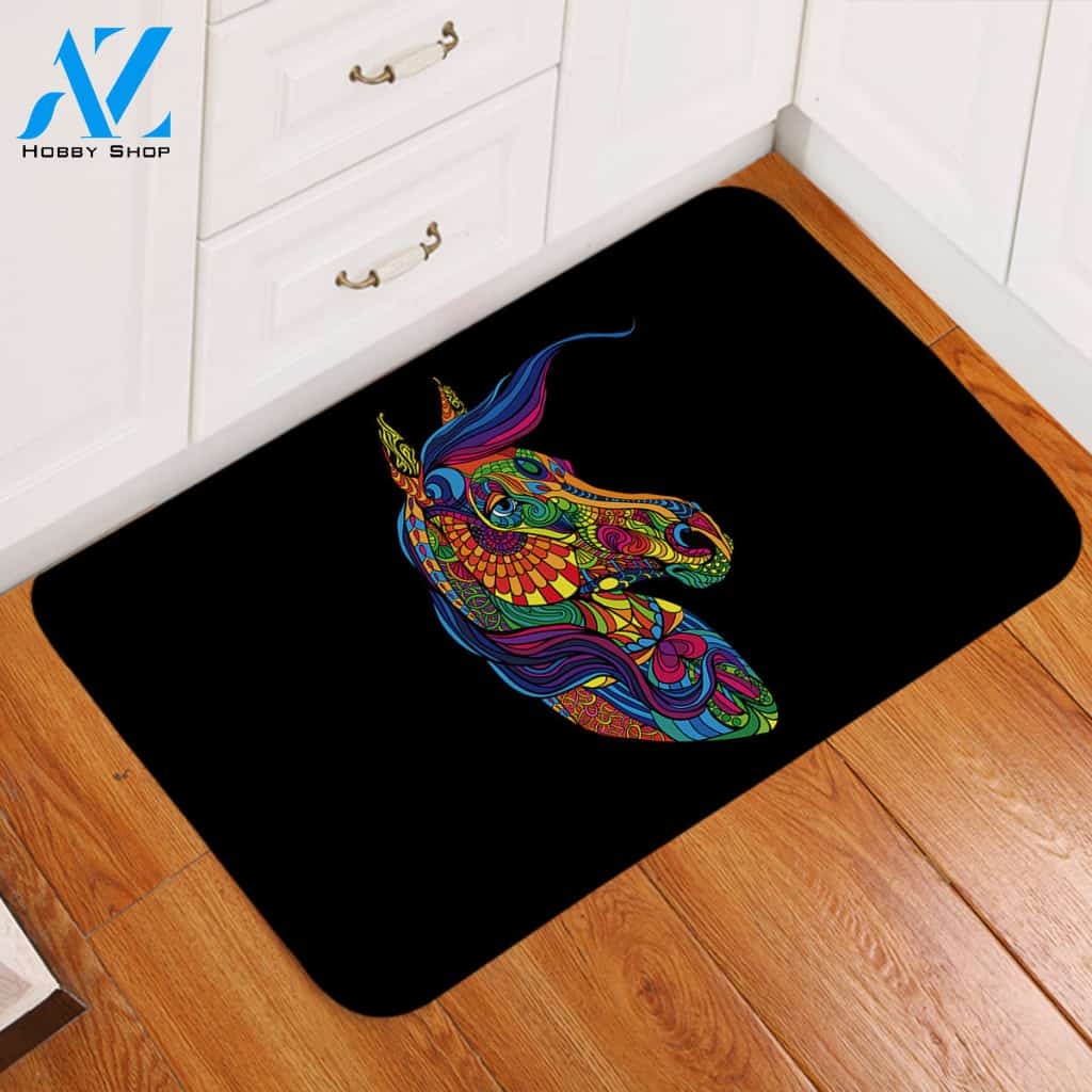 Stylized Horse Door Mat