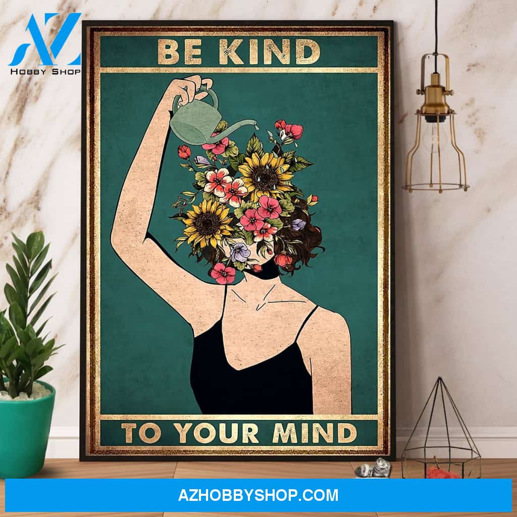 Suicide Prevention Awareness Be Kind To Your Mind Canvas And Poster, Wall Decor Visual Art