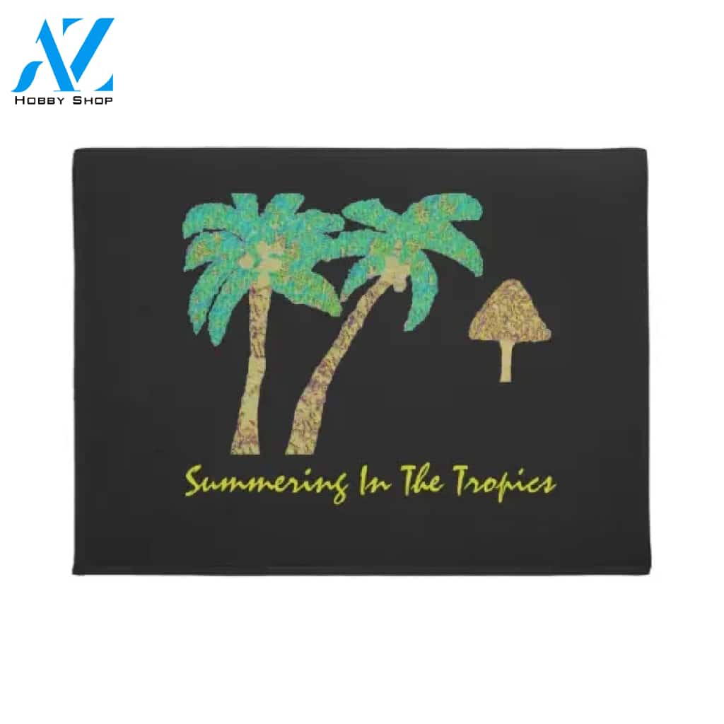 Summering In The Tropics Indoor and Outdoor Doormat Warm House Gift Welcome Mat Gift for Friend Family