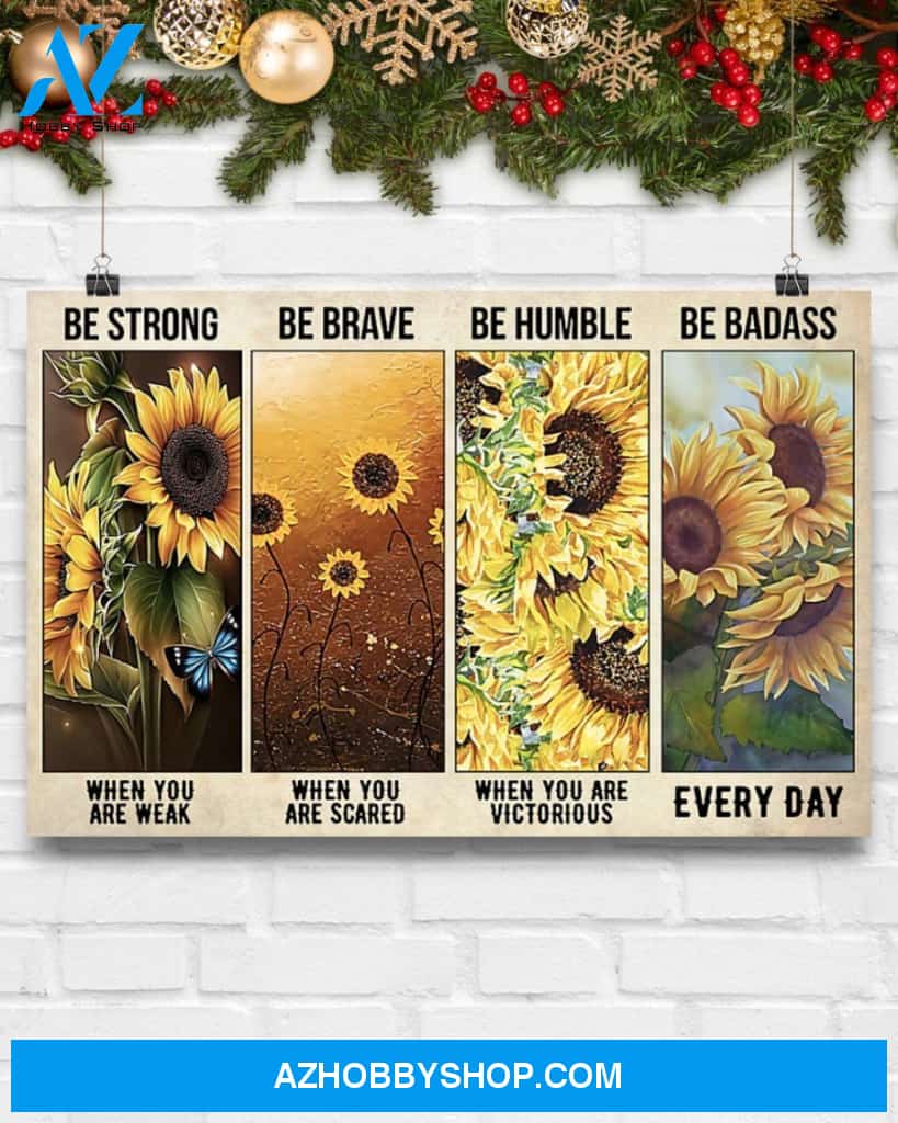 Sunflower Be Strong Canvas Wall Art, Wall Decor Visual Art