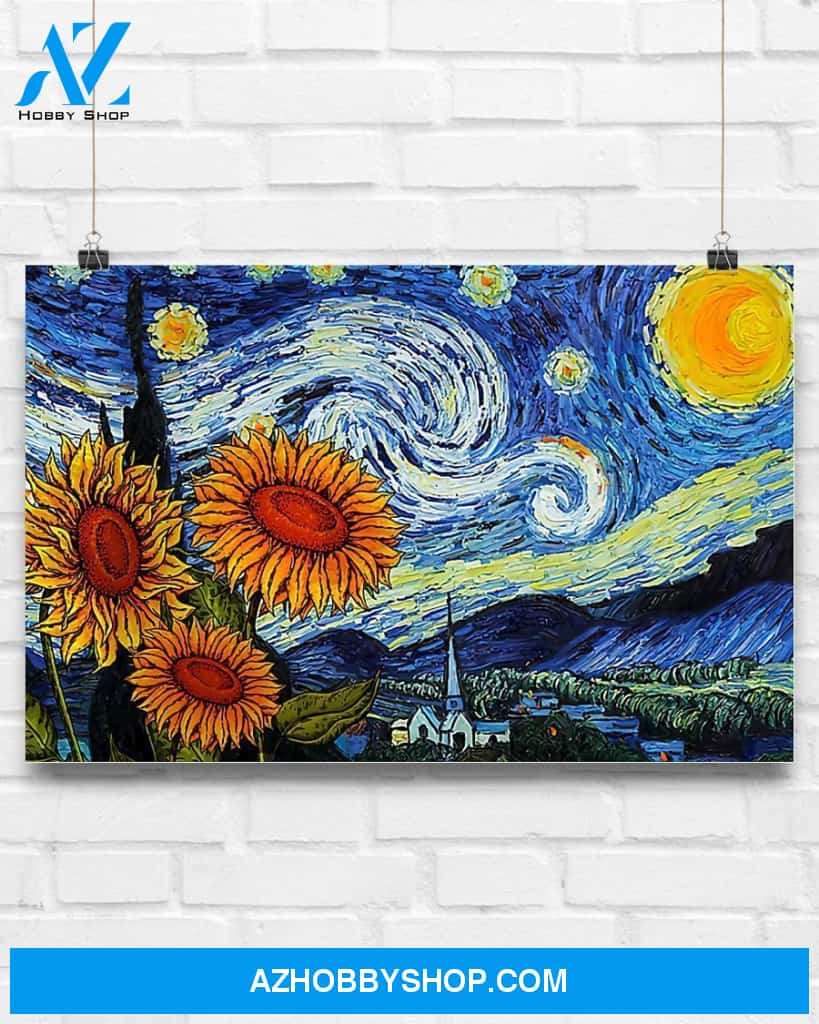 Sunflower Painting Canvas Wall Art, Wall Decor Visual Art