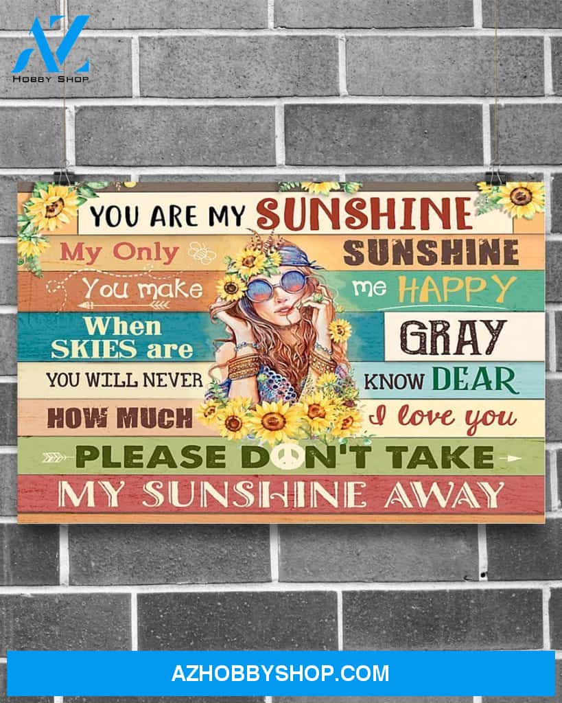Sunflower You Are My Sunshine Canvas Decor, Wall Decor Visual Art