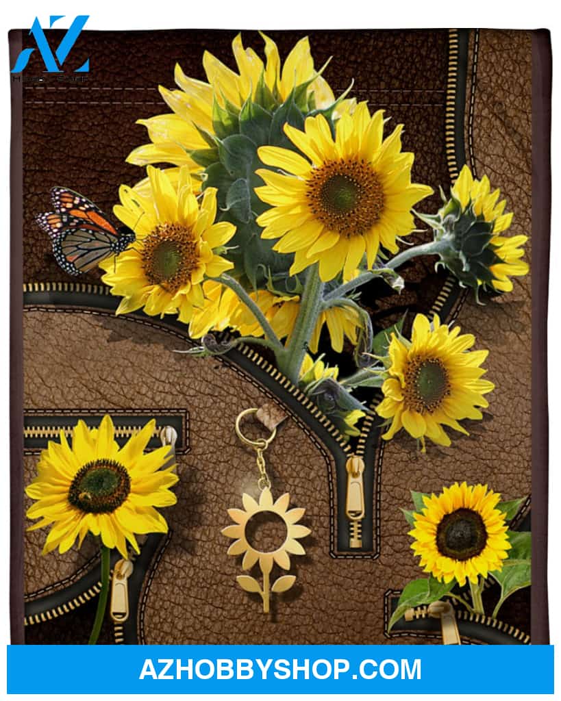 Sunflower Zipper Blanket Gift For Sunflower Lovers Birthday Gift Home Decor Bedding Couch Sofa Soft and Comfy Cozy