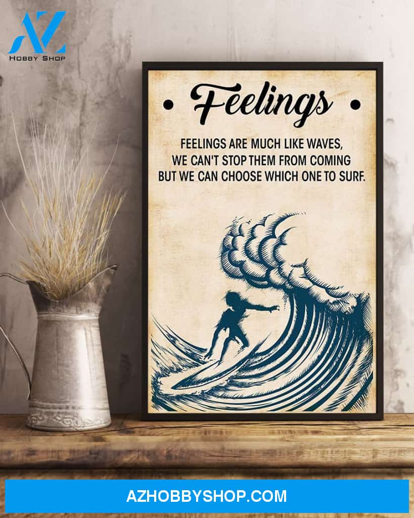 Surfing Feelings Are Much Like Waves Vertical Canvas Wall Art, Wall Decor Visual Art