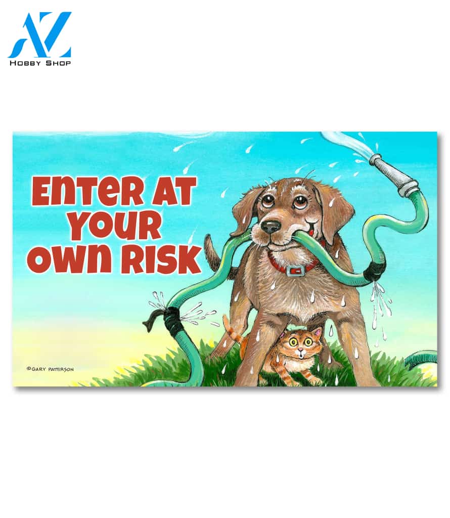 Take Cover Pup Doormat - 18" x 30"