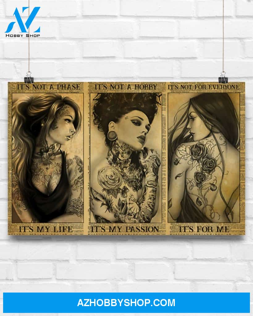 Tattoos It's My Life Canvas Art Prints, Wall Art Prints
