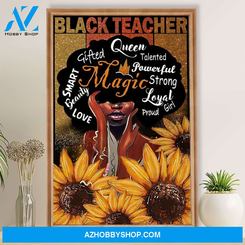 Teacher Classroom Poster Black Teacher Poster Canvas Wall Decor Visual Art