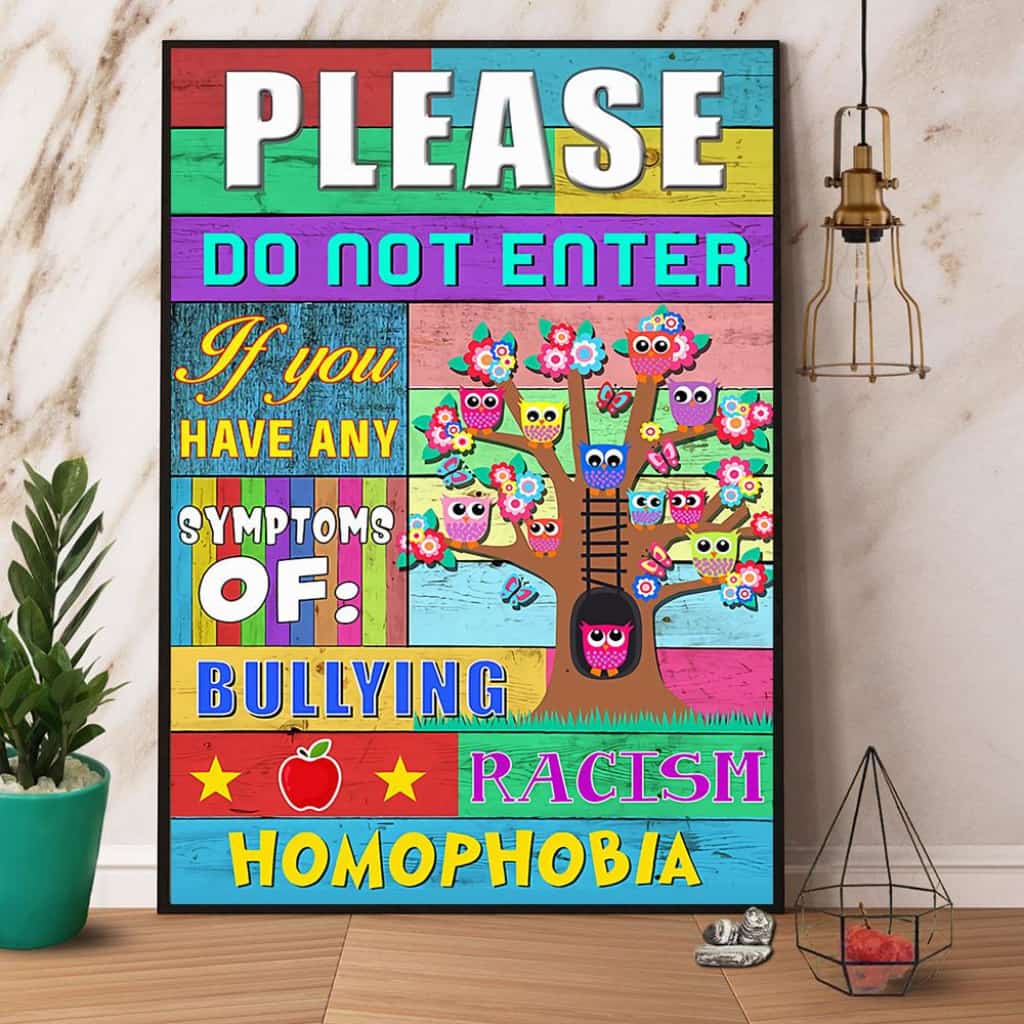 Teacher Please Do Not Enter Paper Poster No Frame Matte Canvas Wall Decor