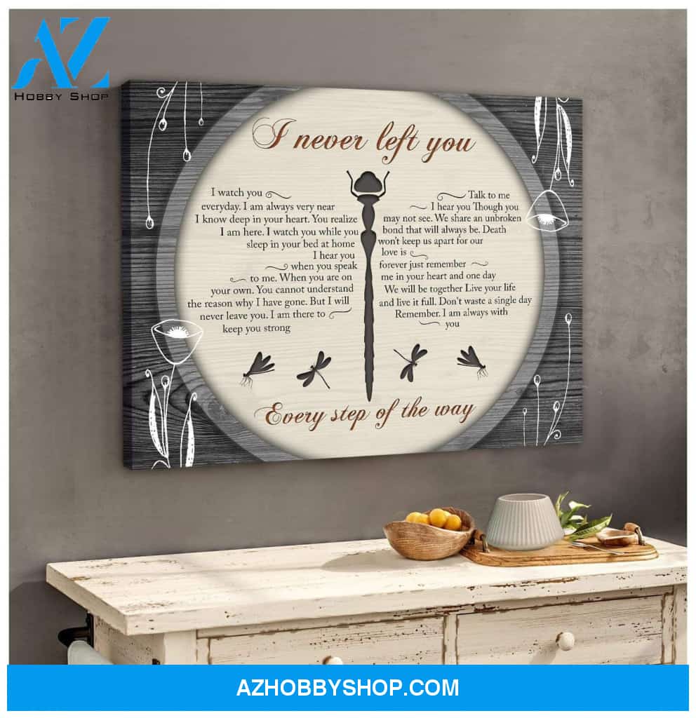 Teemodel I Never Left You Poems Dragonfly Wall Art Canvas