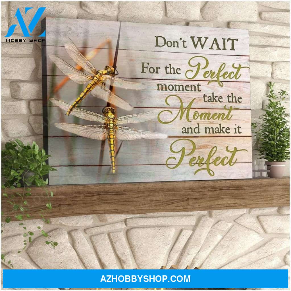Teemodel Make It Perfect Dragonfly Wall Art Canvas