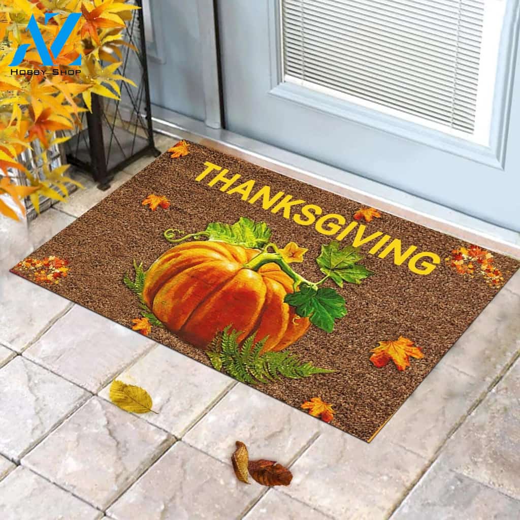Thanksgiving Day Big Pumpkin Doormat Welcome Home Front Door Decorations Doormat Welcome Mat Housewarming Home Decor Funny Doormat Gift Idea