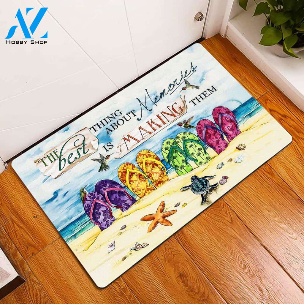 The Best Thing About Memories Is Making Them Doormat Welcome Mat House Warming Gift Home Decor Funny Doormat Gift Idea