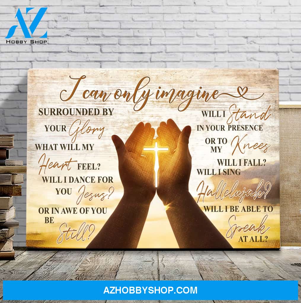 The cross on hands - I can only imagine Jesus Landscape Canvas Prints - Wall Art