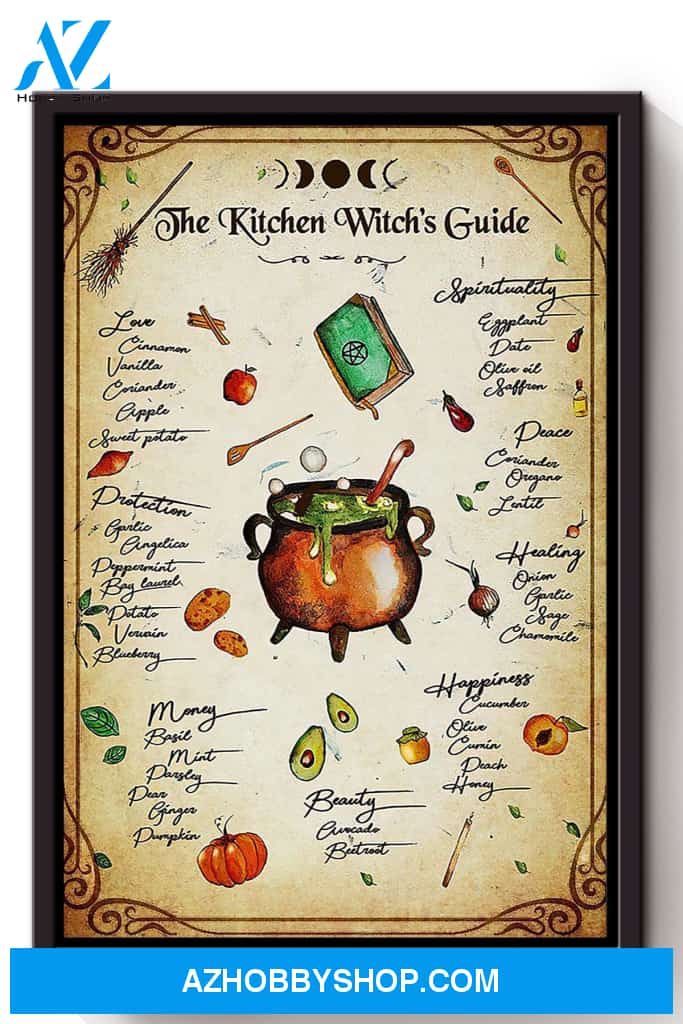 The Kitchen Witch's Guide Salem Sanctuary Halloween Canvas And Poster, Wall Decor Visual Art, Halloween Gift, Happy Halloween