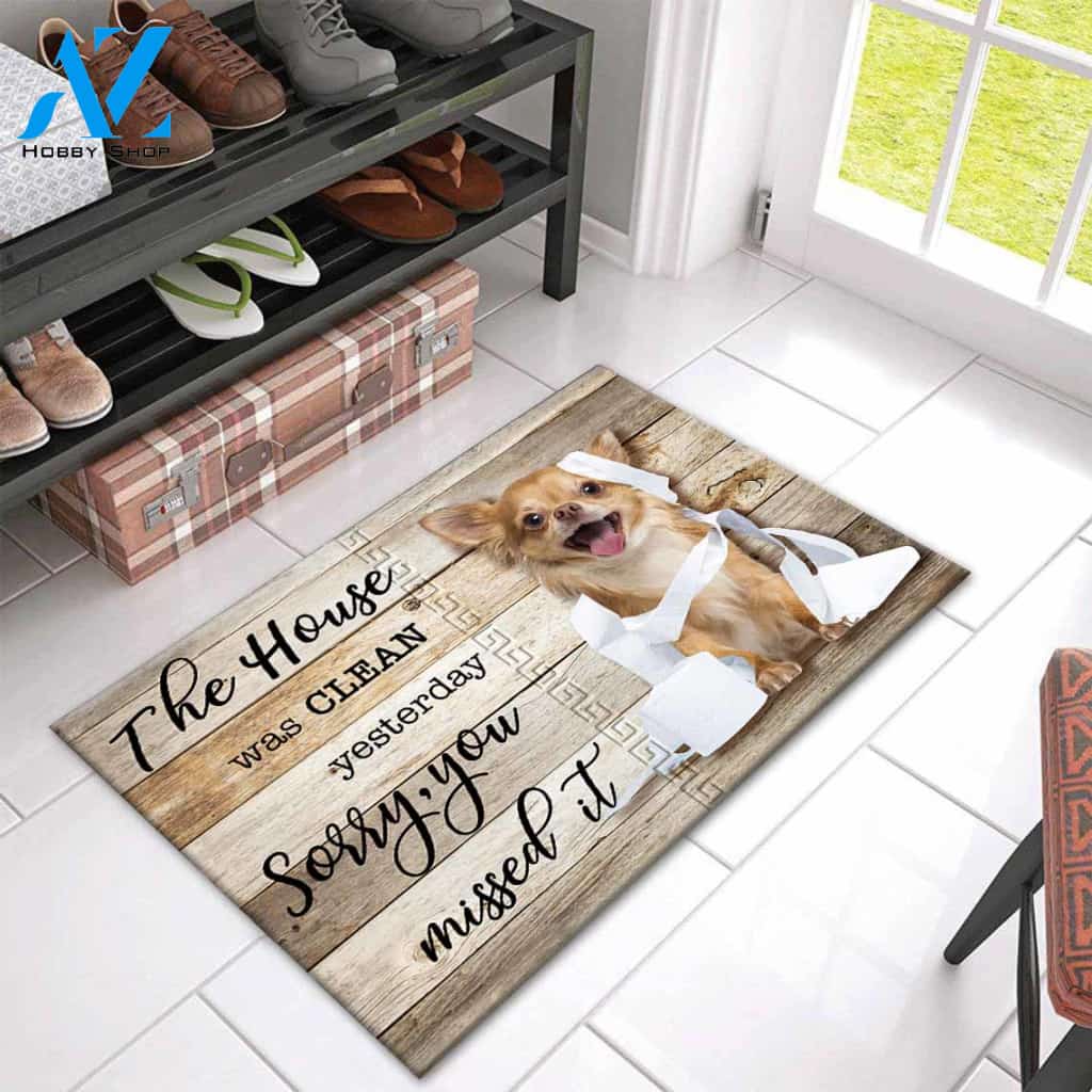 This House Was Clean Yesterday Sorry You Missed It Indoor and Outdoor Doormat Warm House Gift Welcome Mat Gift for Labrador Lovers Birthday Gift