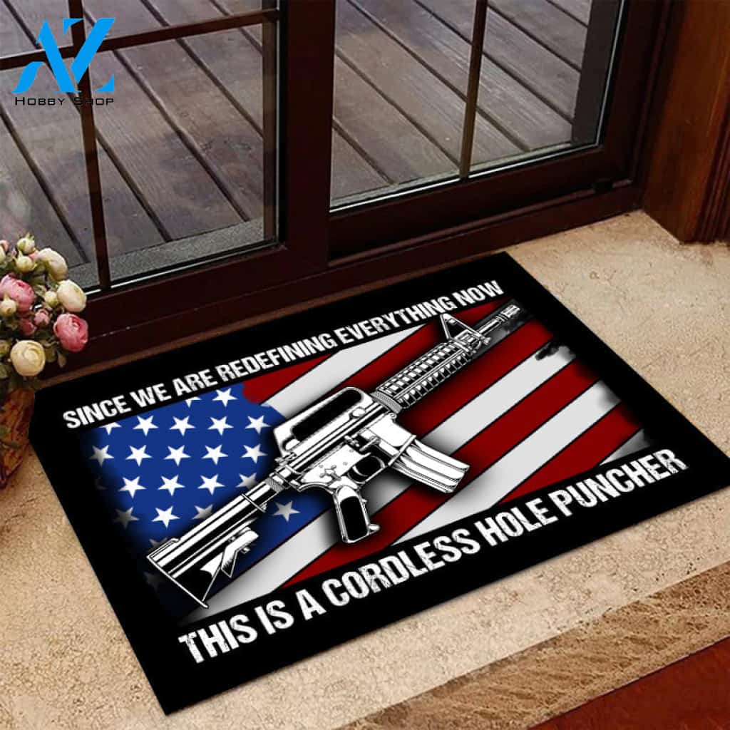 This Is A Cordless Hole Puncher Door Mats