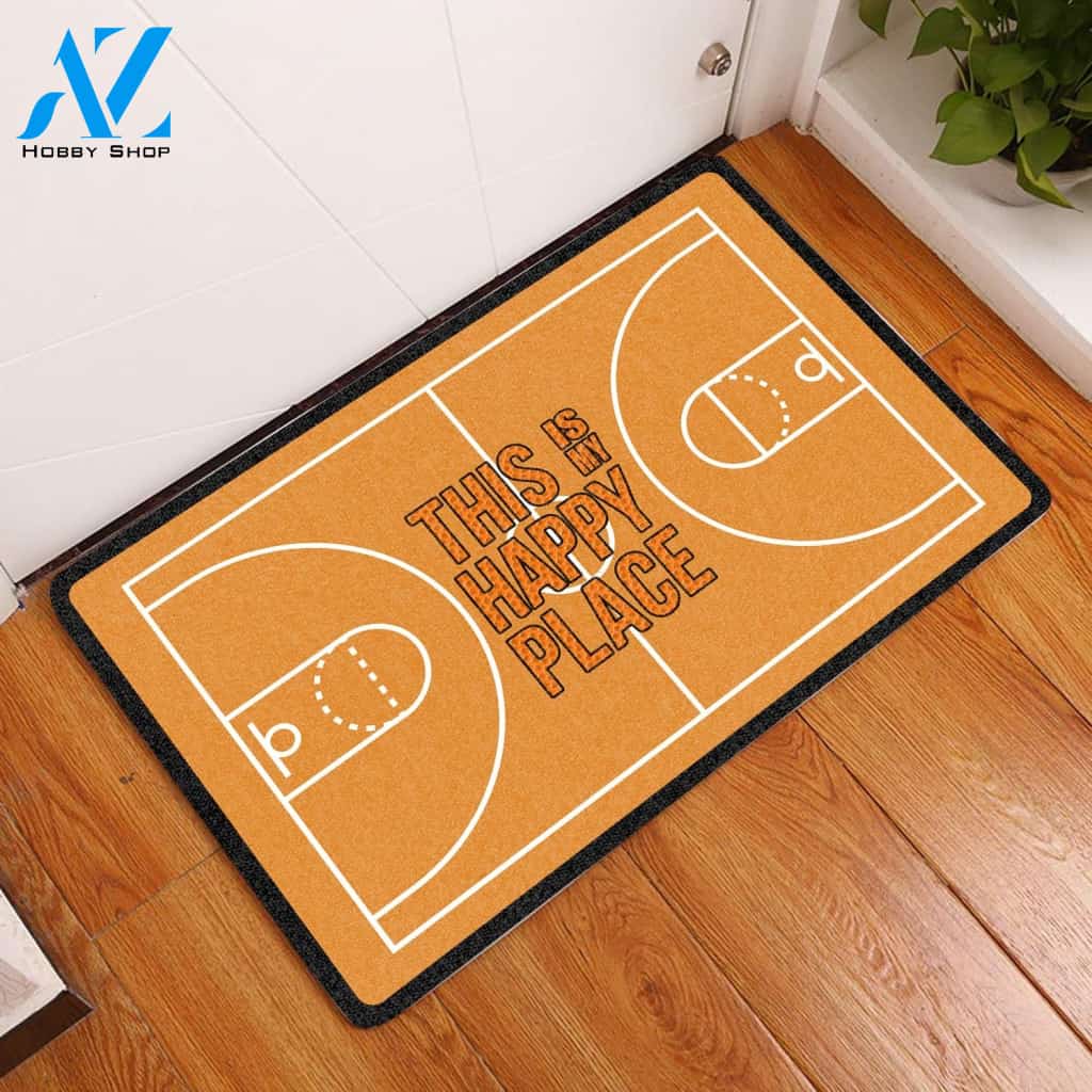 This Is My Happy Place - Amazing Tennis Doormat Welcome Mat House Warming Gift Home Decor Funny Doormat Gift Idea