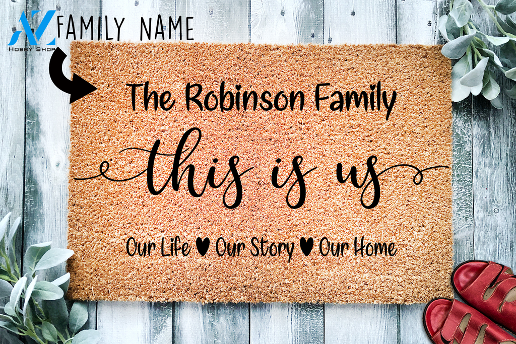 This Is Us Custom Doormat | Welcome Mat | House Warming Gift