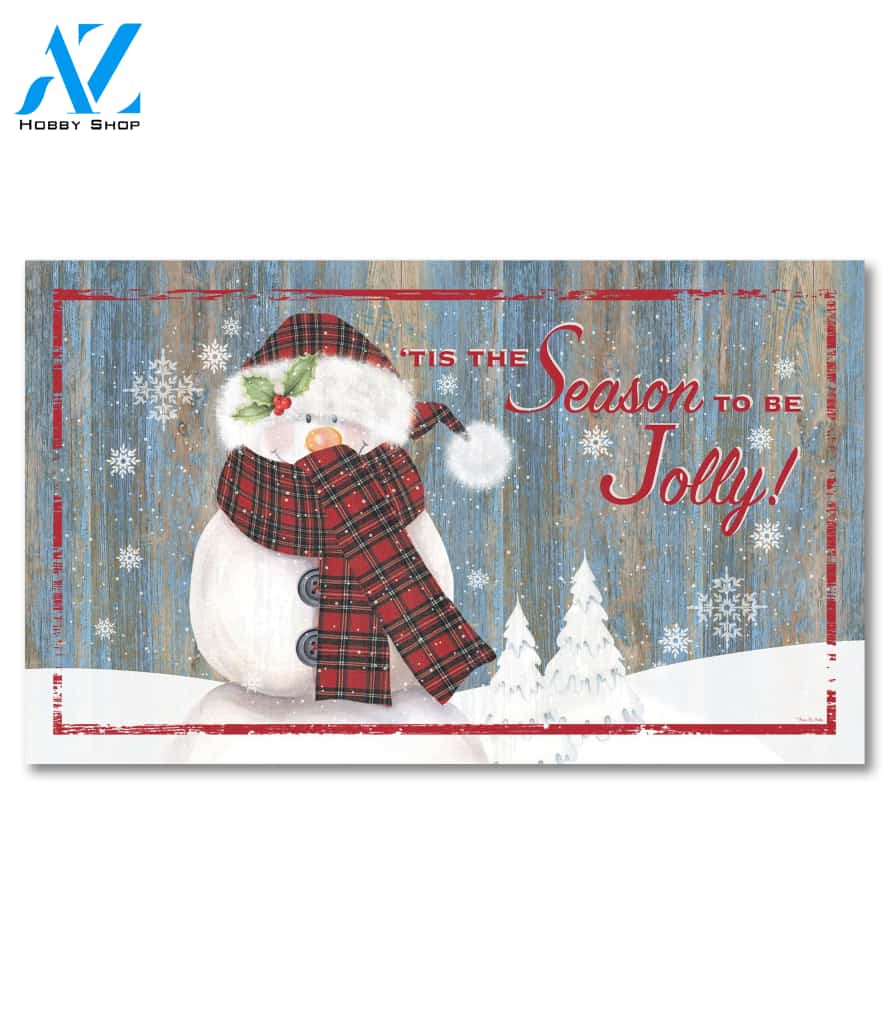 Tis the Season Snowman Doormat - 18" x 30"