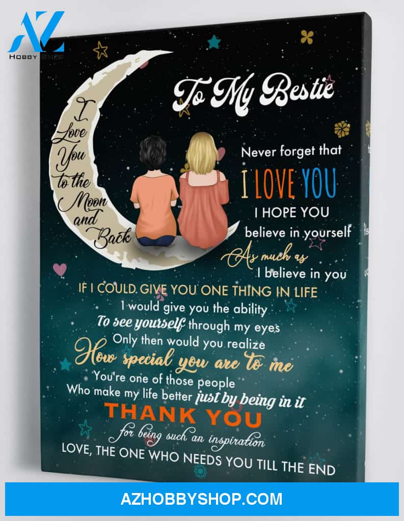 To My Bestie - Best Friends Framed Canvas Gift FF005