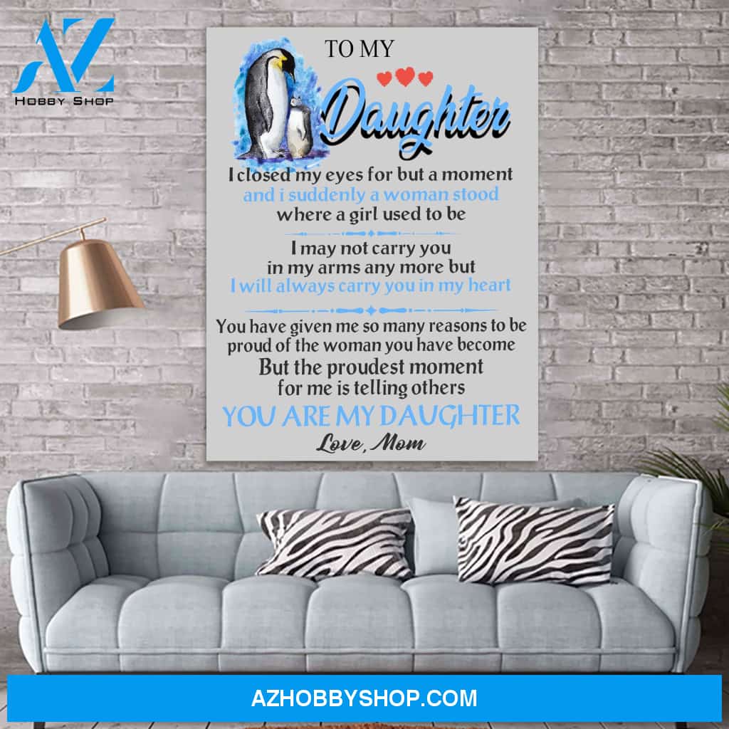 To My Daughter Canvas Print Wall Art - Matte Canvas