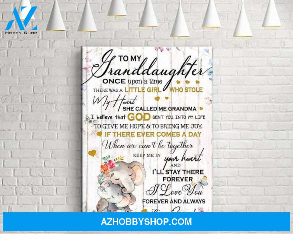 To My Granddaughter Canvas From Grandma Full Size Canvas Wall Art Once Upon A Time