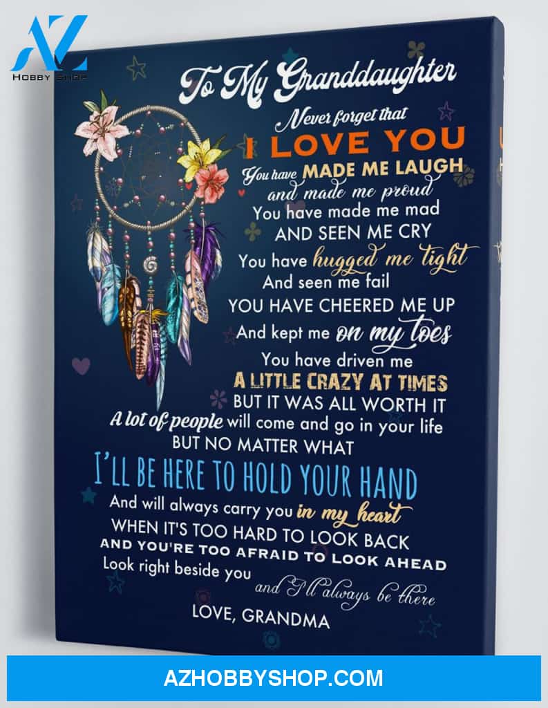 To My Granddaughter - From Grandma - Hard Time Framed Canvas Gift GMD070