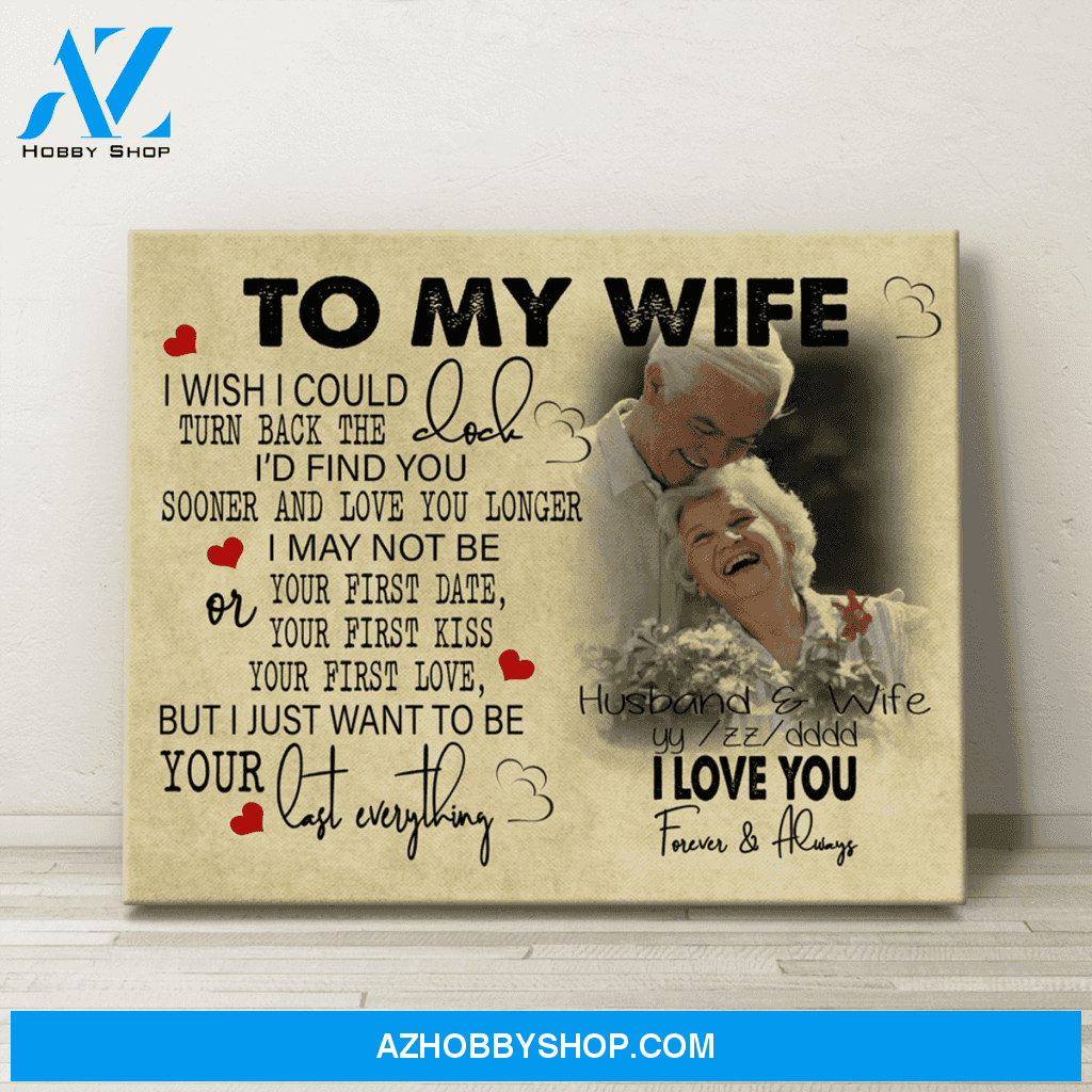Personalized Canvas, To My Husband I Love You With Your Photo Canvas Wall Art Best Gift For Husband