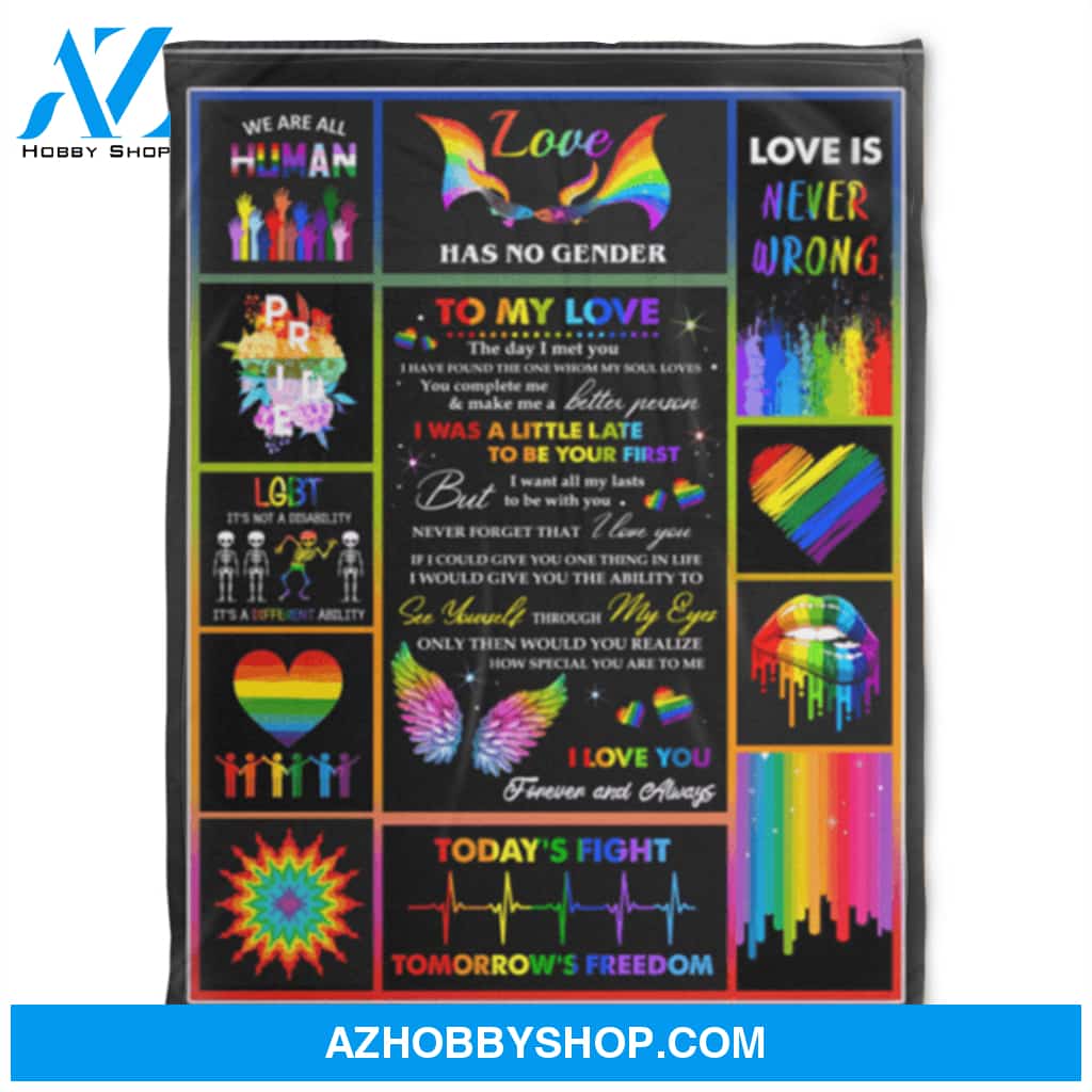 To My Love LGBT The Day Met You,Soft Blanket, Fleece Blanket.Home Decor Bedding Couch Sofa Soft and Comfy Cozy