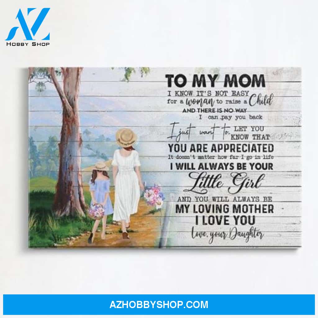 To My Mom Canvas Perfect Mom Canvas Gift from daughter Family Canvas Wall Art My Loving Mother Gifts for mom