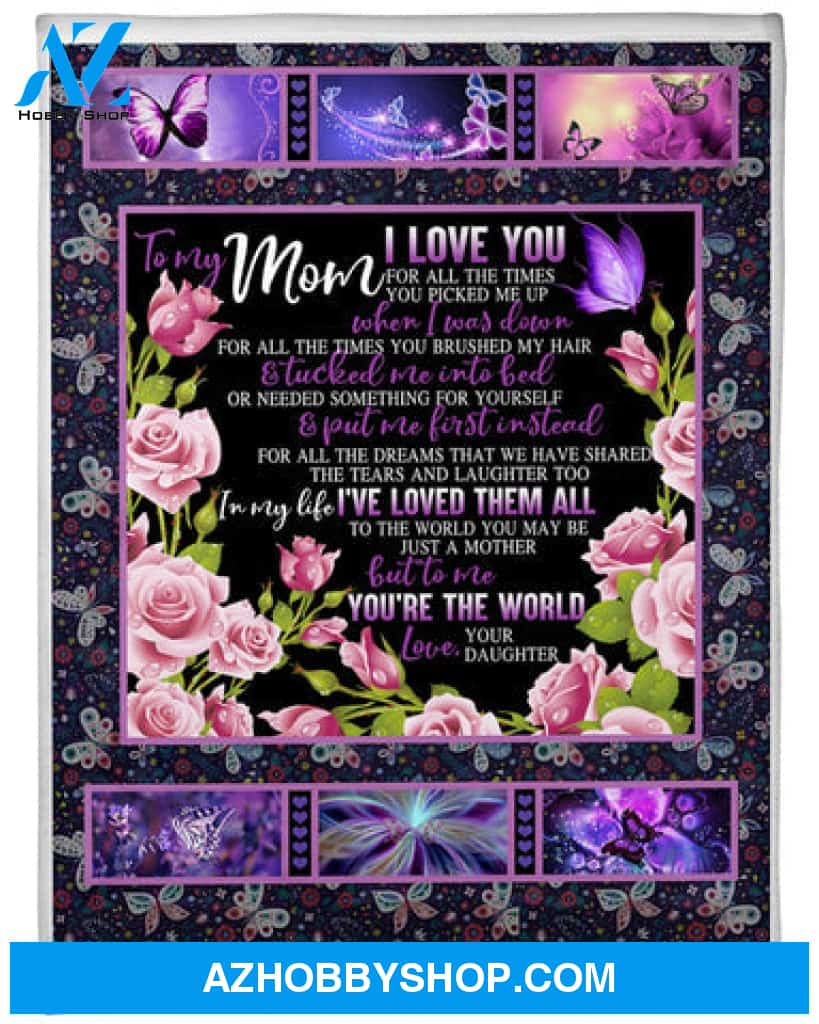 To My Mom I Love You To All The Times Fleece Blanket - Quilt Blanket Mother's Day Gift Gift From Daughter To Mom