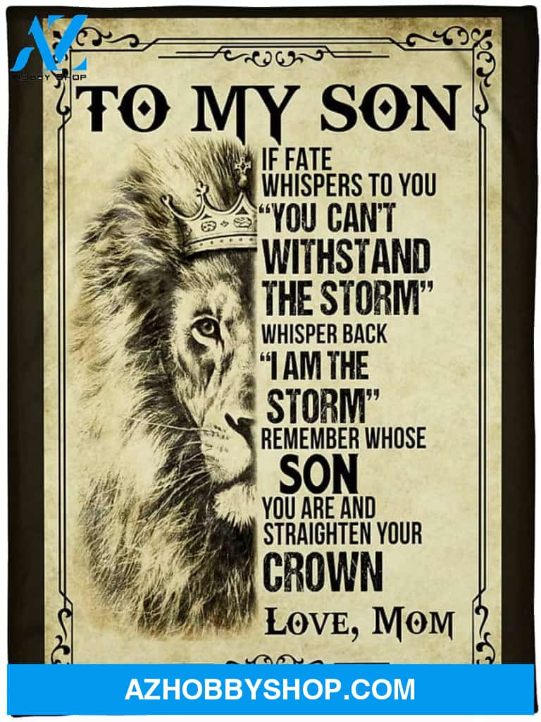 Personalized to My Son Fleece Blanket for Son from Mom & Dad You Can't Withstand The Storm Great Customized Blanket for Birthday Christmas Thanksgiving Graduation Wedding Anniversary