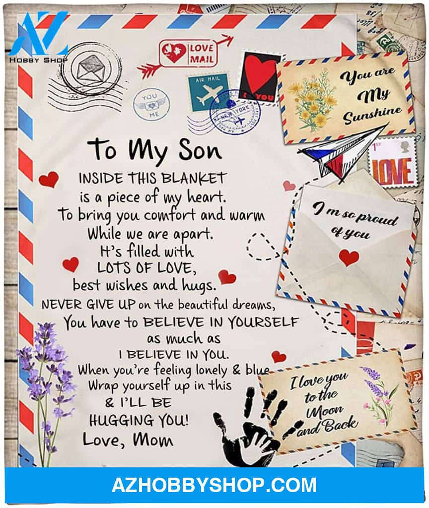 Personalized To My Son Fleece Blanket I Love You To The Moon And Back Great Customized Blanket Gifts For Birthday Christmas Thanksgiving