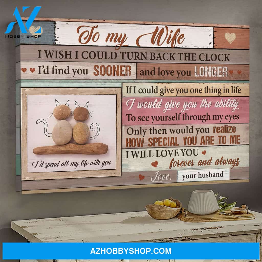 To my wife - Cat couple - How special you are to me - Couple Landscape Canvas Prints, Wall Art