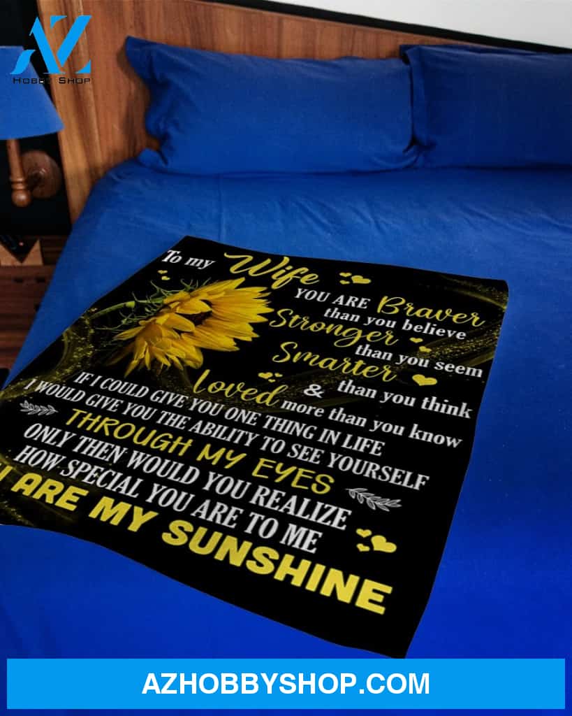 To My Wife How Special You Are To Me Sunflower Fleece Blanket Gift For Wife