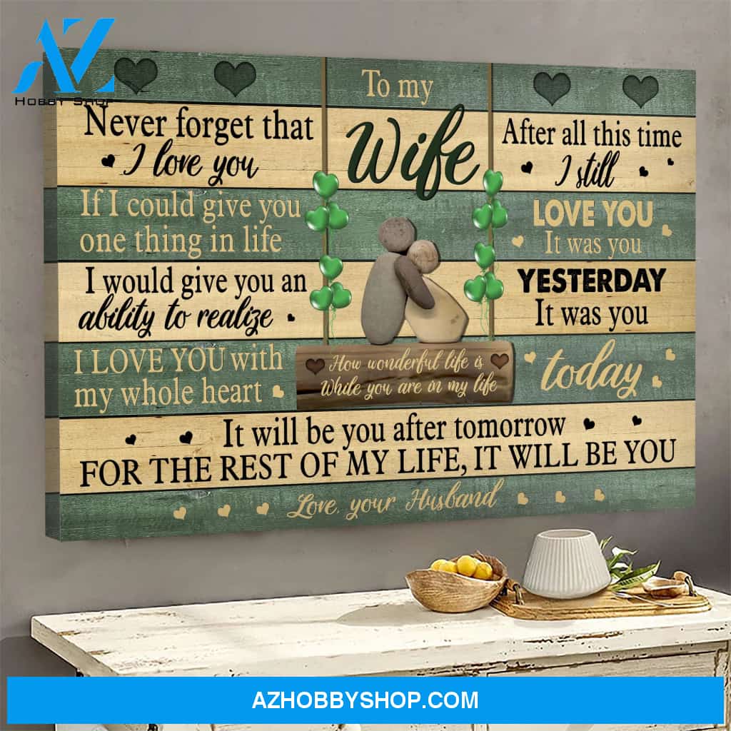 To my wife - How wonderful life is while you are in my life - Couple Landscape Canvas Prints, Wall Art