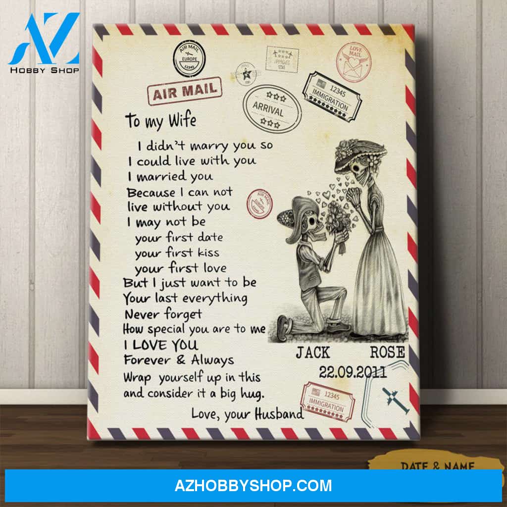 Personalized Canvas, To My Wife Husband Canvas Wall Art Gift For Her From Husband