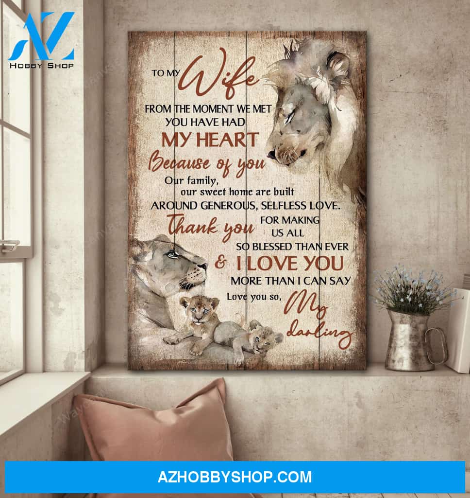 To my wife - I love you more than I can say - Family Portrait Canvas Prints - Wall Art