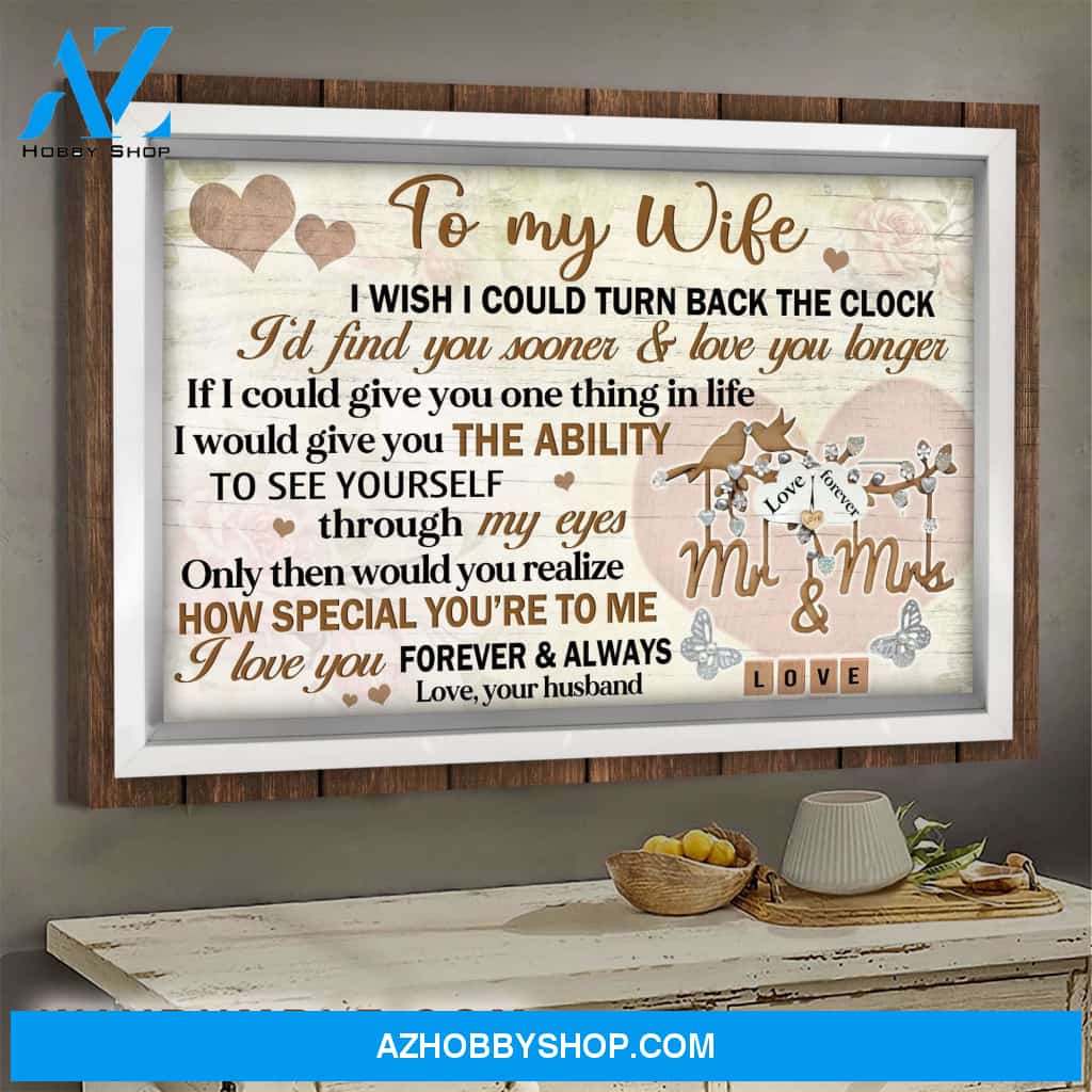 To my wife - Mr & Mrs Forever Love - I love you forever & always - Couple Landscape Canvas Prints, Wall Art