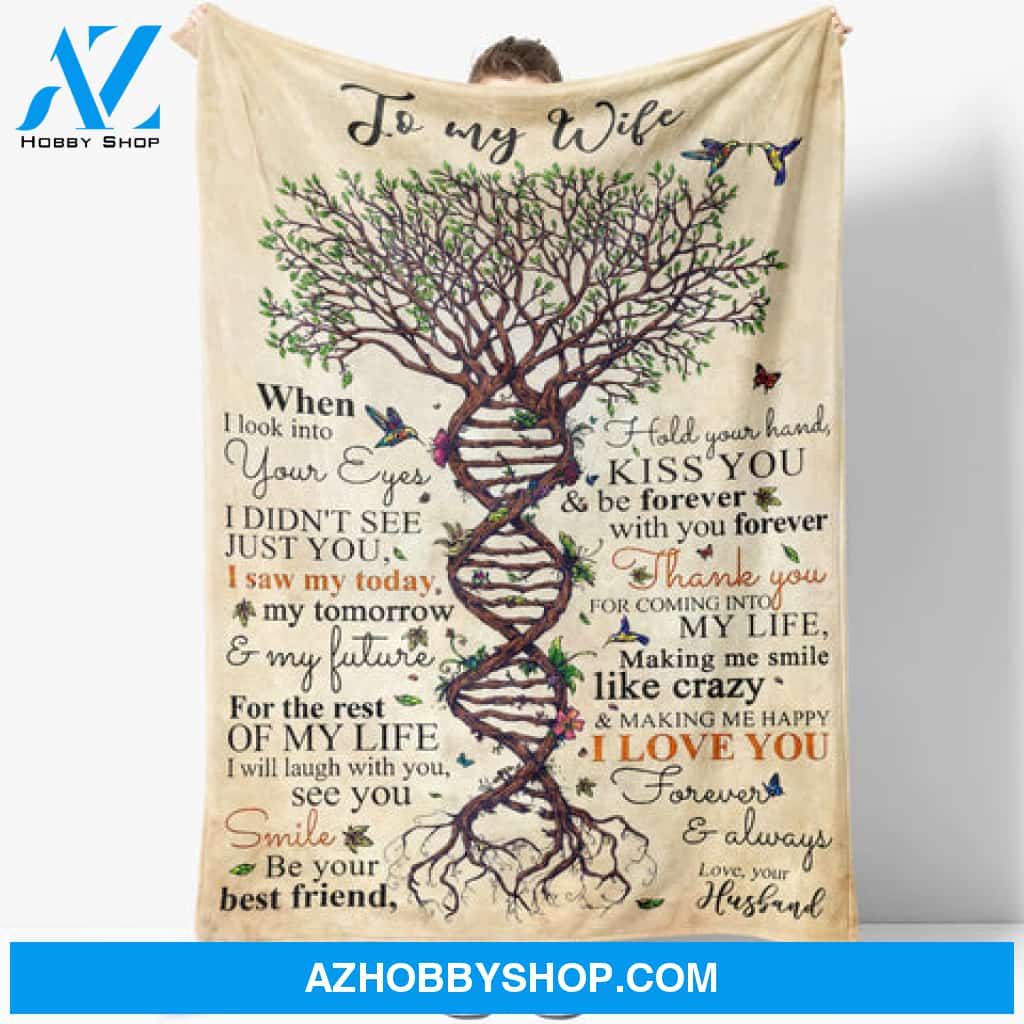To My Wife Thank You For Coming Into My Life Blanket Gift For Wife From Husband