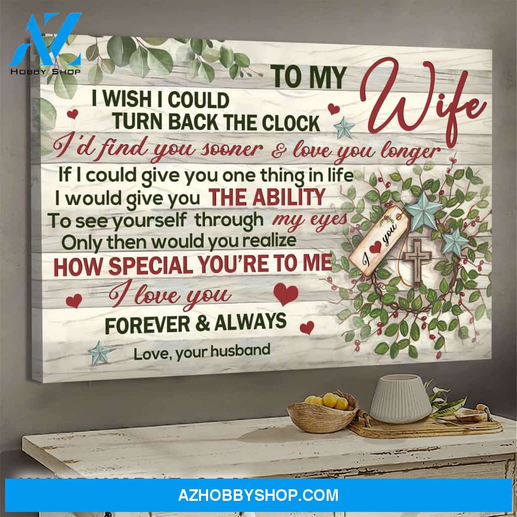 To my wife - The cross - I love you forever & always - Couple Landscape Canvas Prints, Wall Art