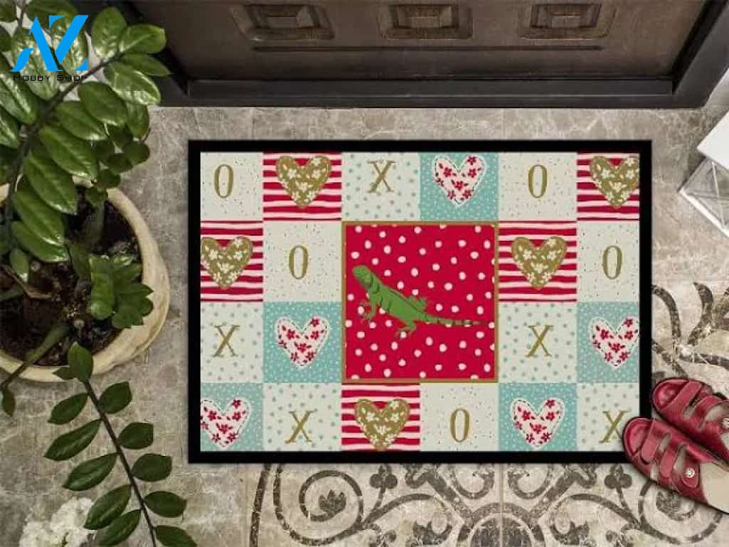 Treasures Iguana Indoor and Outdoor Doormat Warm House Gift Welcome Mat Gift for Friend Family