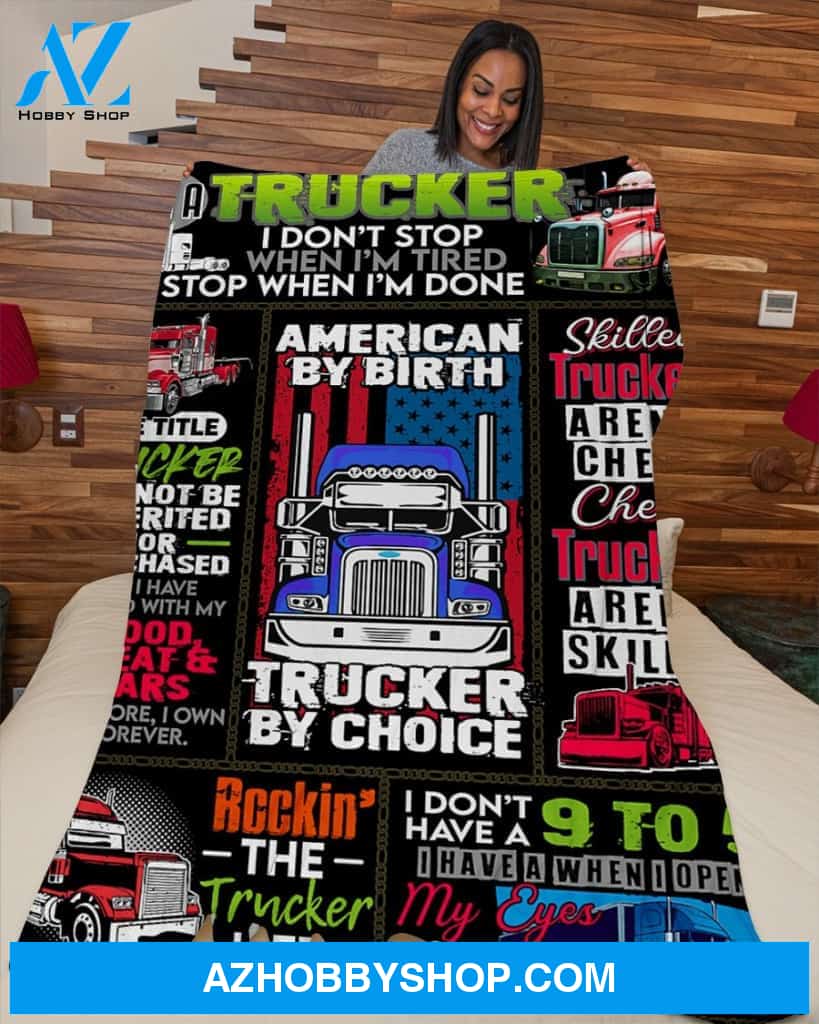 Trucker Premium Fleece Blanket