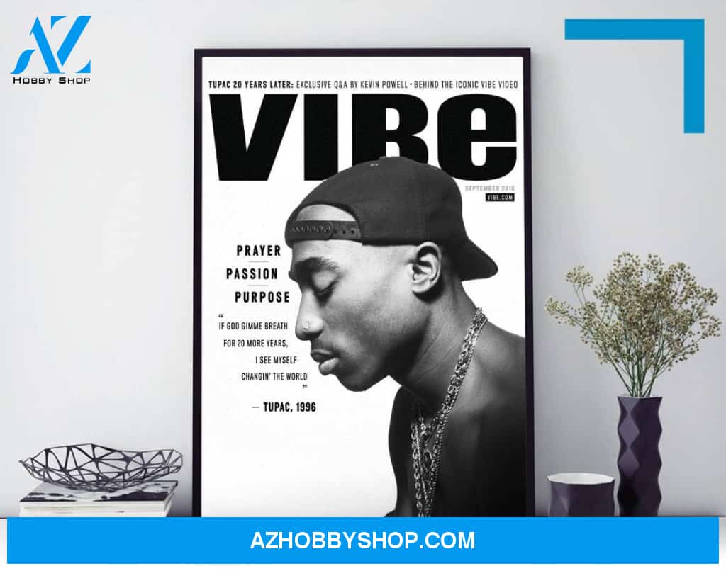 Tupac Shakur 2016 VIBE Magazine Cover Canvas And Poster, Canvas Wall Art, Wall Decor Visual Art