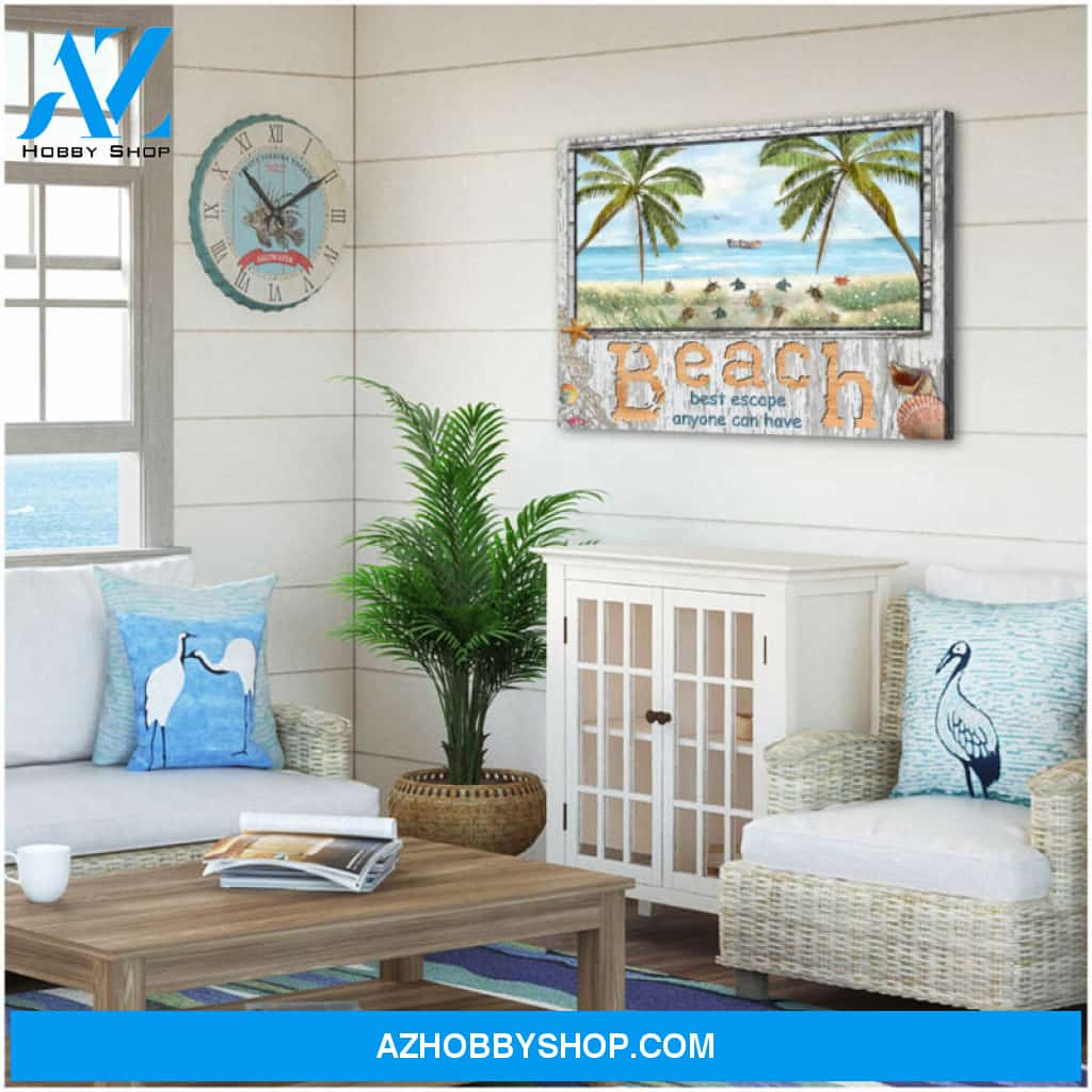 Ohcanvas Turtles Beach Best Escape Anyone Can Have Canvas Wall Art Decor