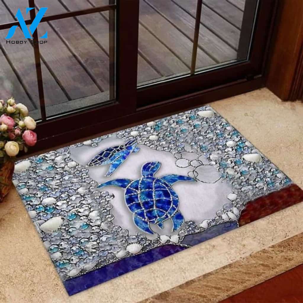 Turtles Swimming Aesthetic Doormat | Welcome Mat | House Warming Gift