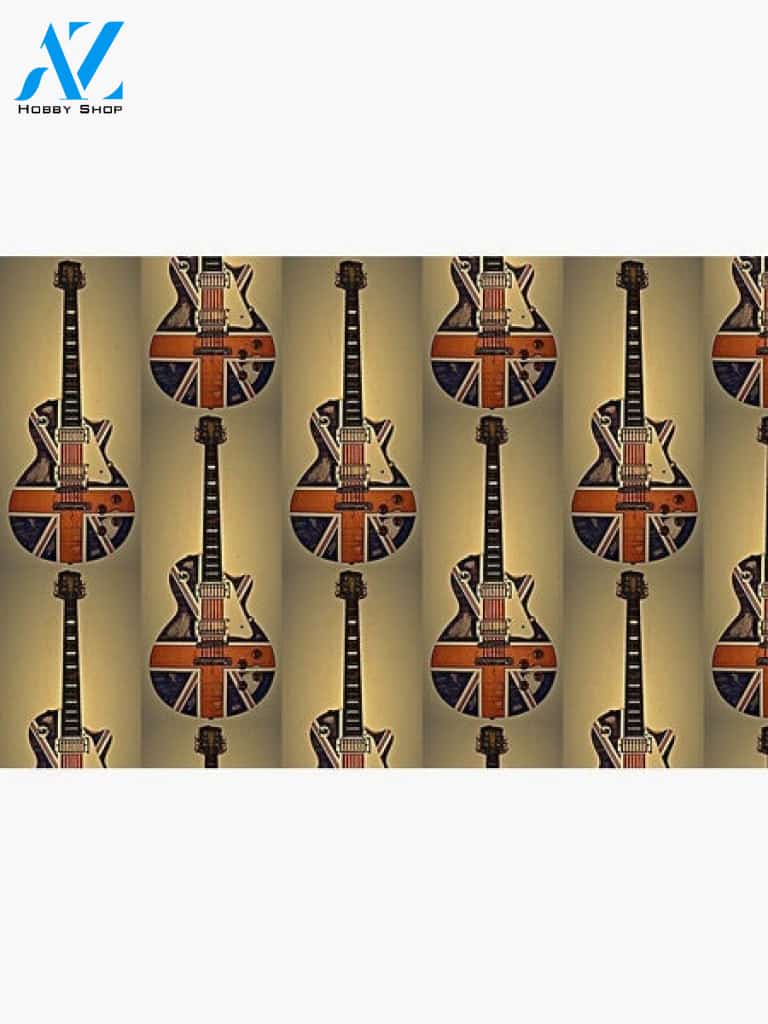 Union Jack Guitar Doormat Indoor And Outdoor Doormat Warm House Gift Welcome Mat Gift For Friend Family